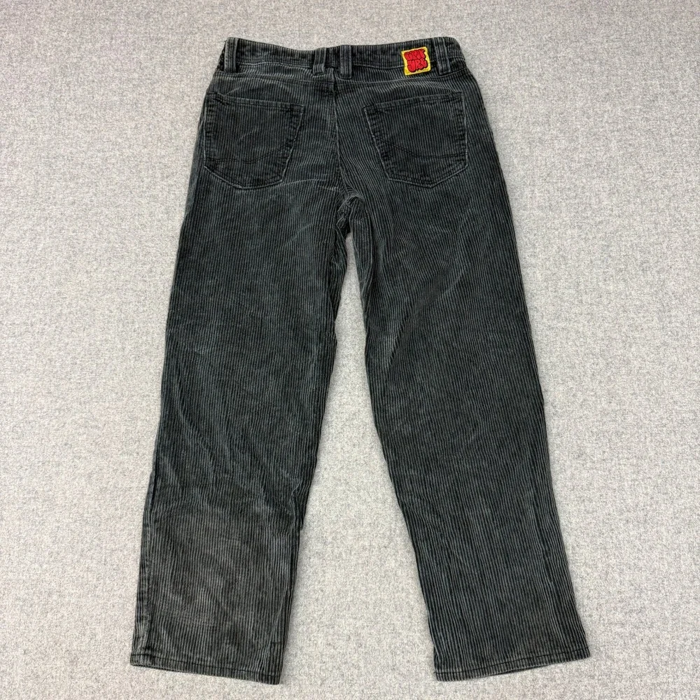 Empyre Corduroy Pants Size 26 Charcoal Grey Wide Wale Straight Leg Skate Street